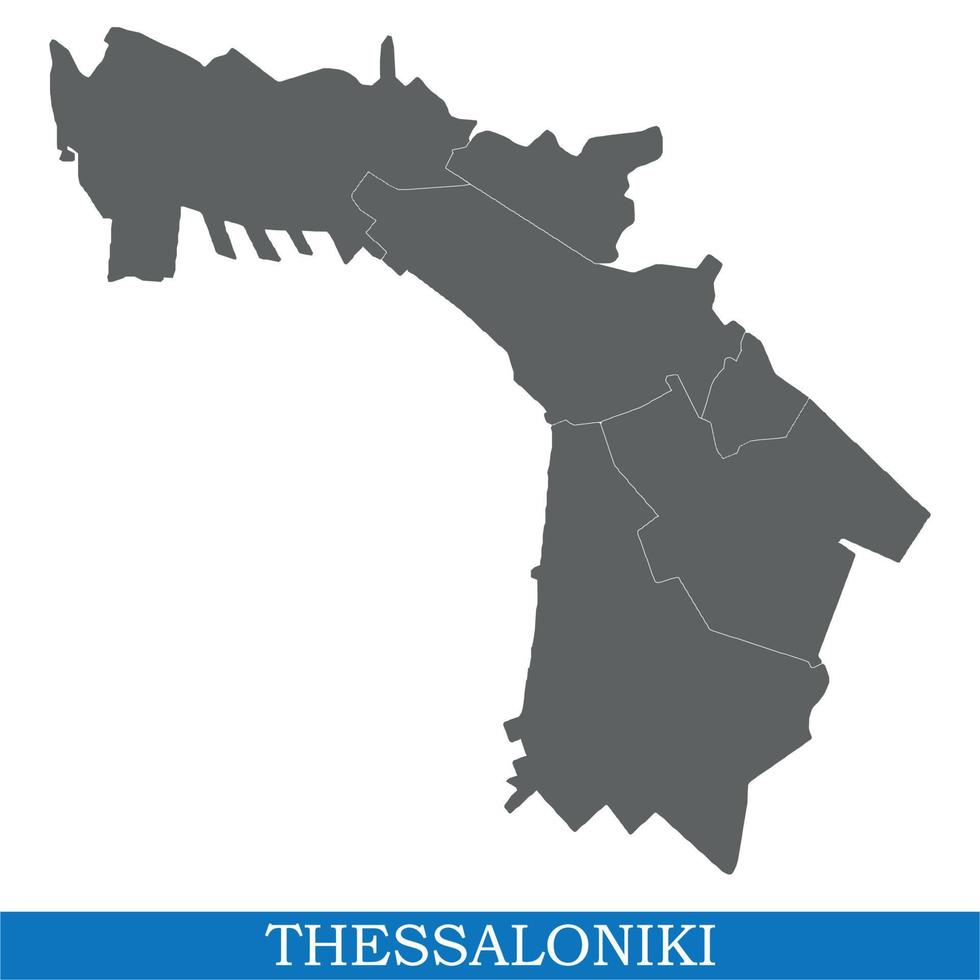 High Quality map city of Greece vector