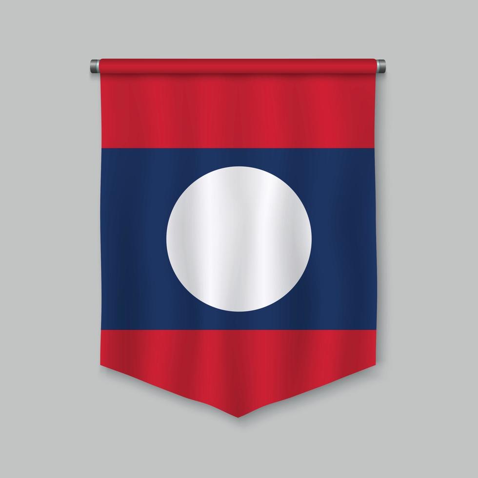 pennant with flag vector
