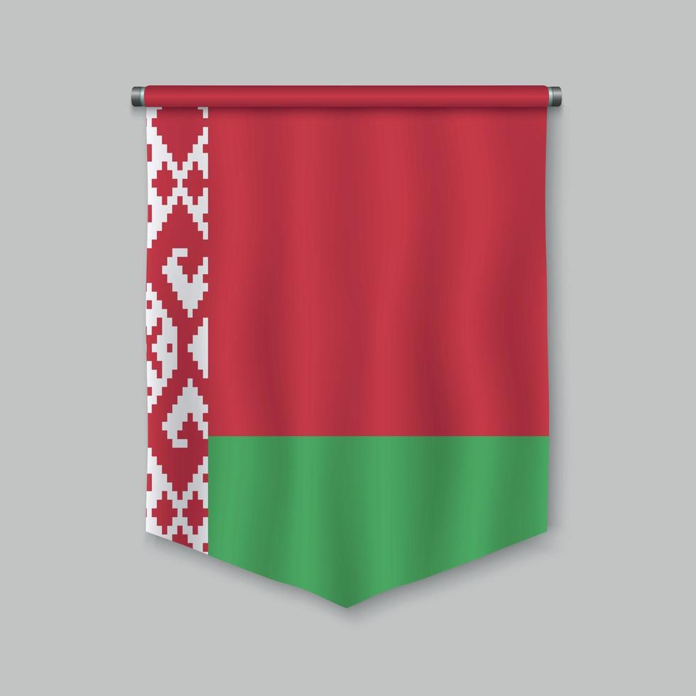 pennant with flag vector