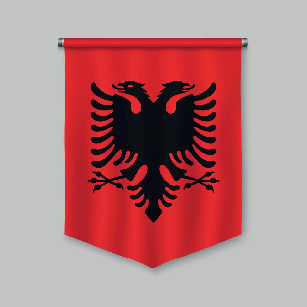 pennant with flag vector