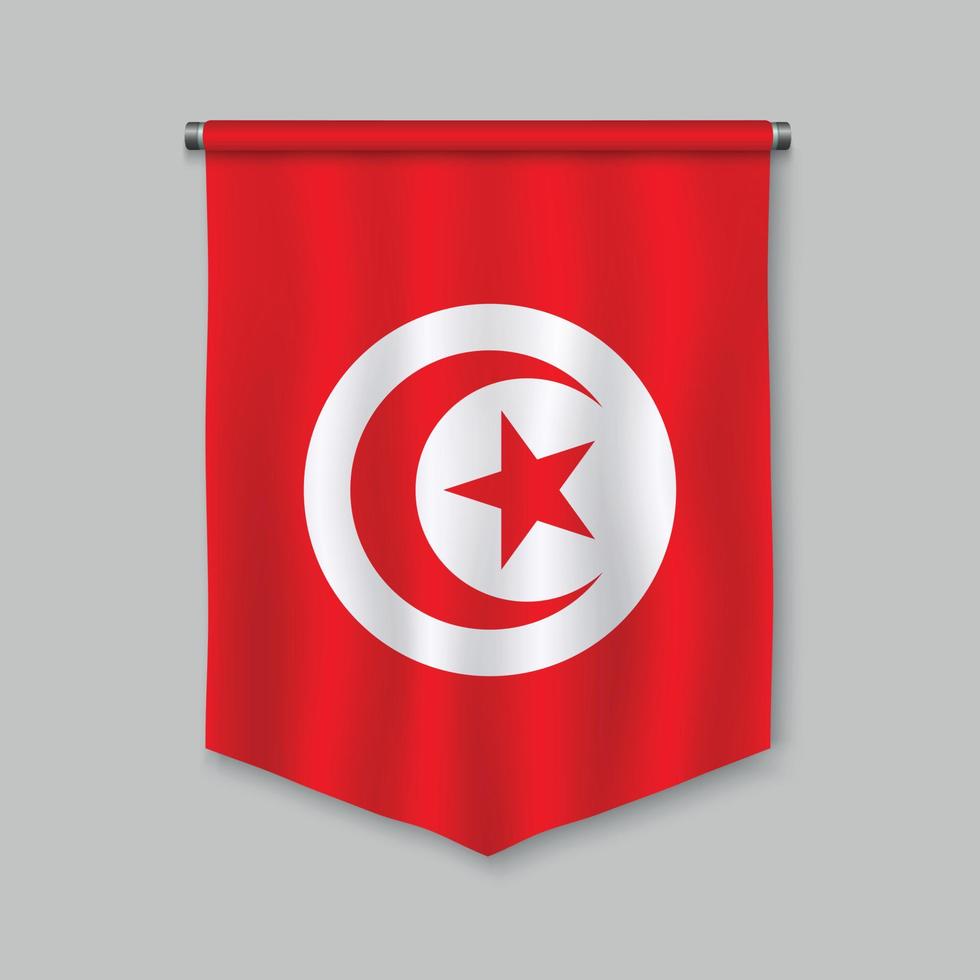 pennant with flag vector