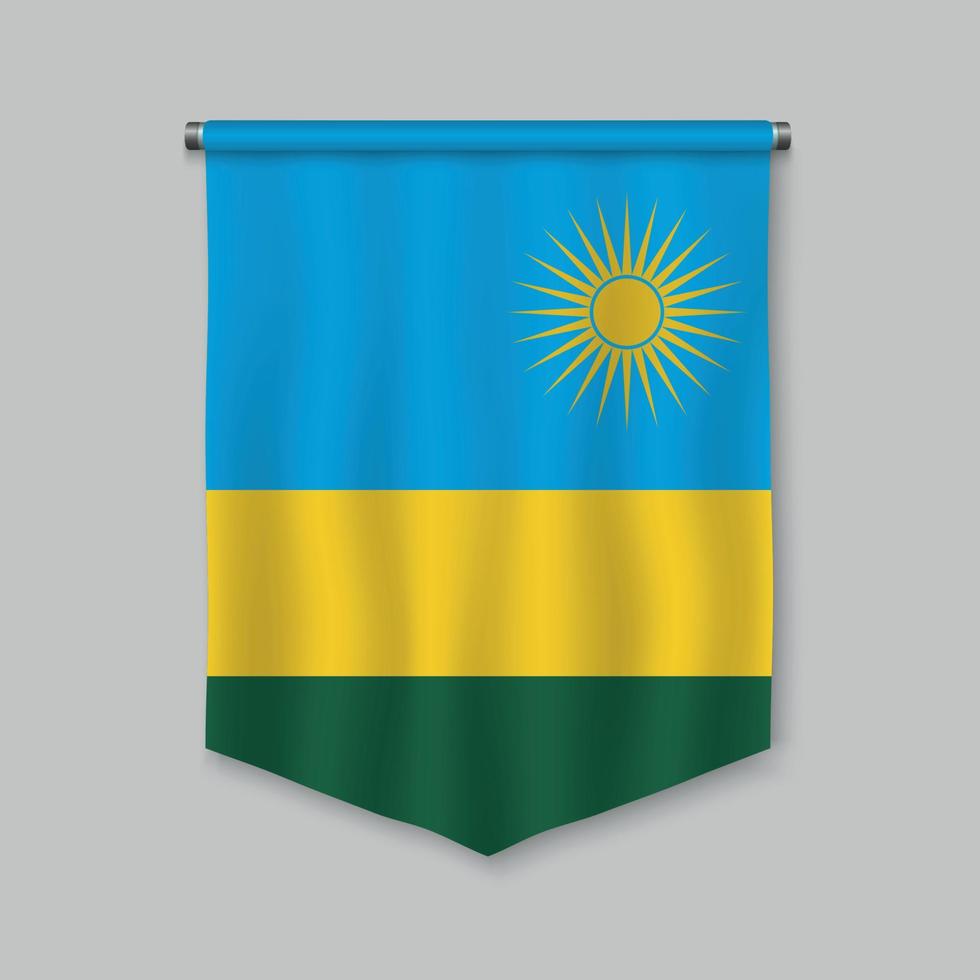 pennant with flag vector