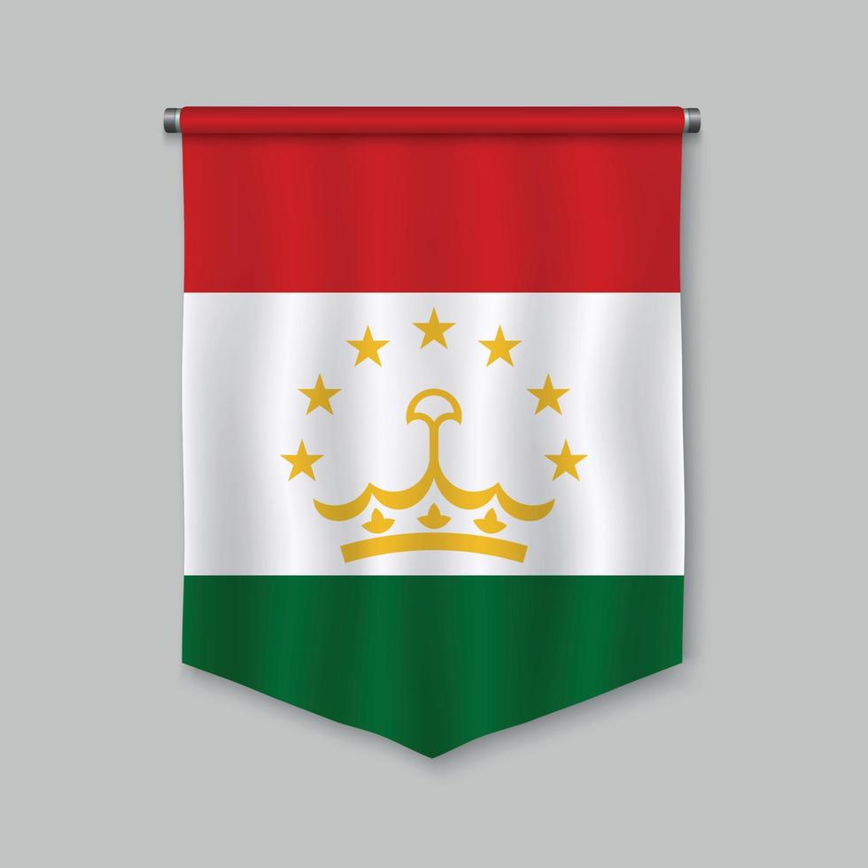 pennant with flag vector
