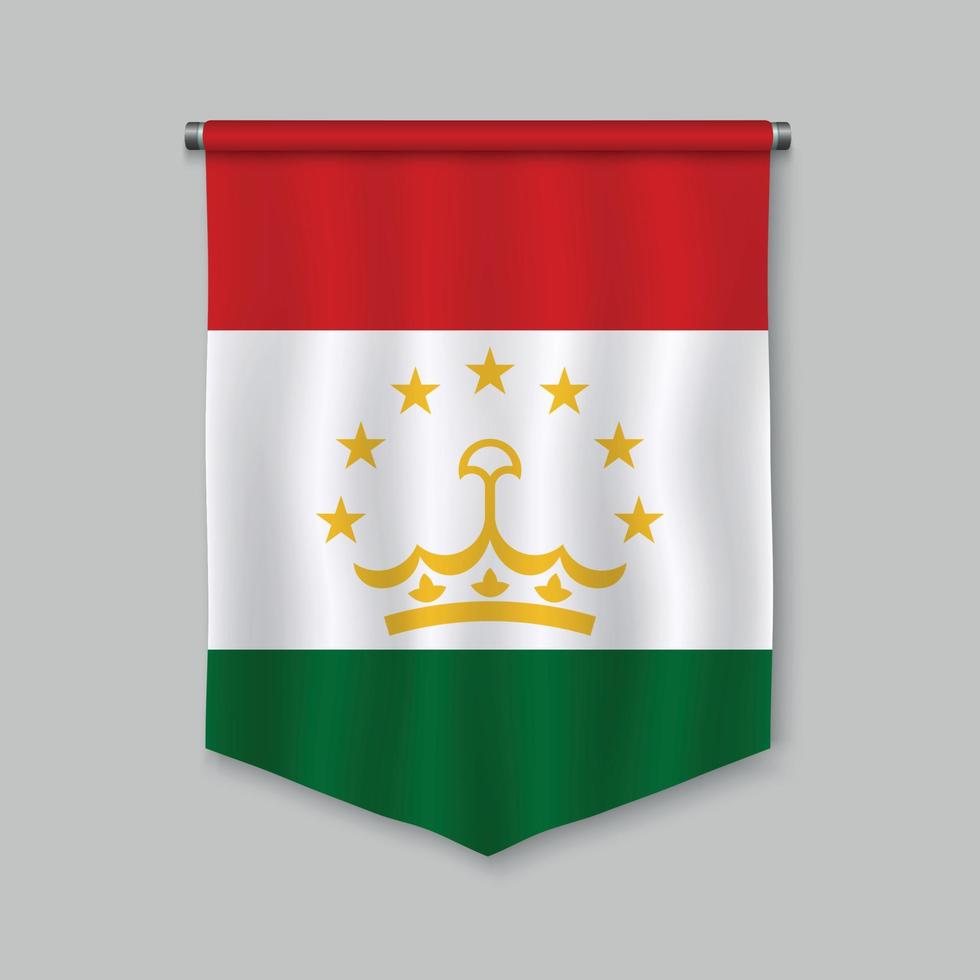 pennant with flag vector