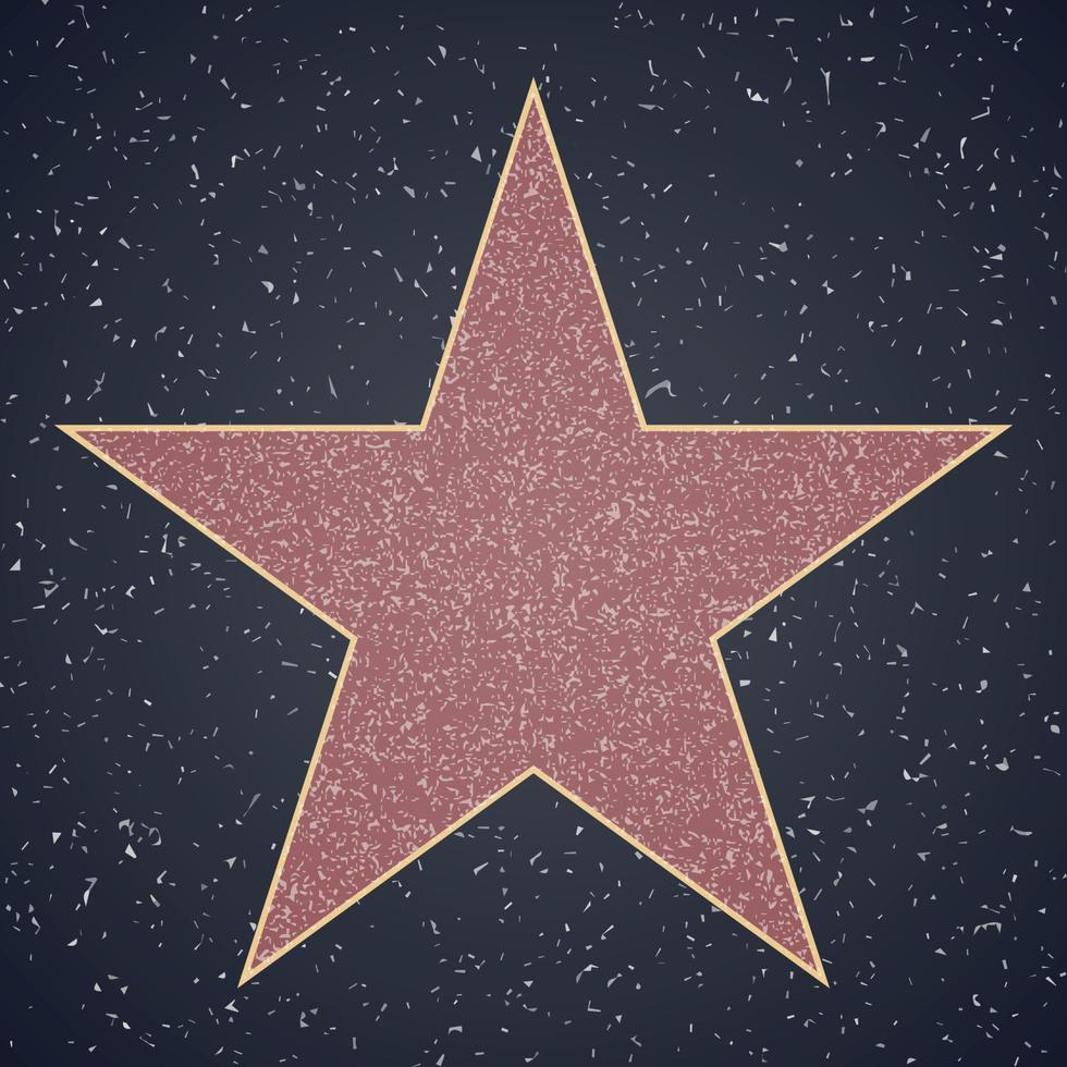 Walk Of Fame. star blank template vector