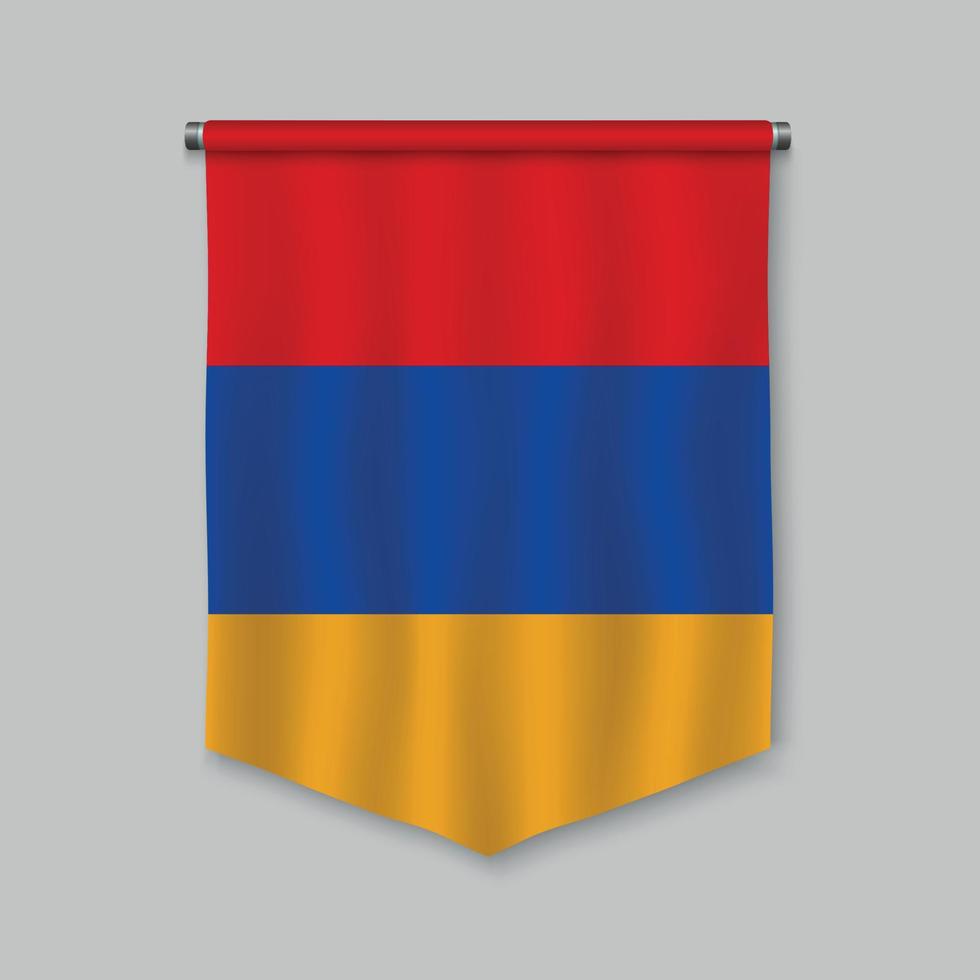 pennant with flag vector
