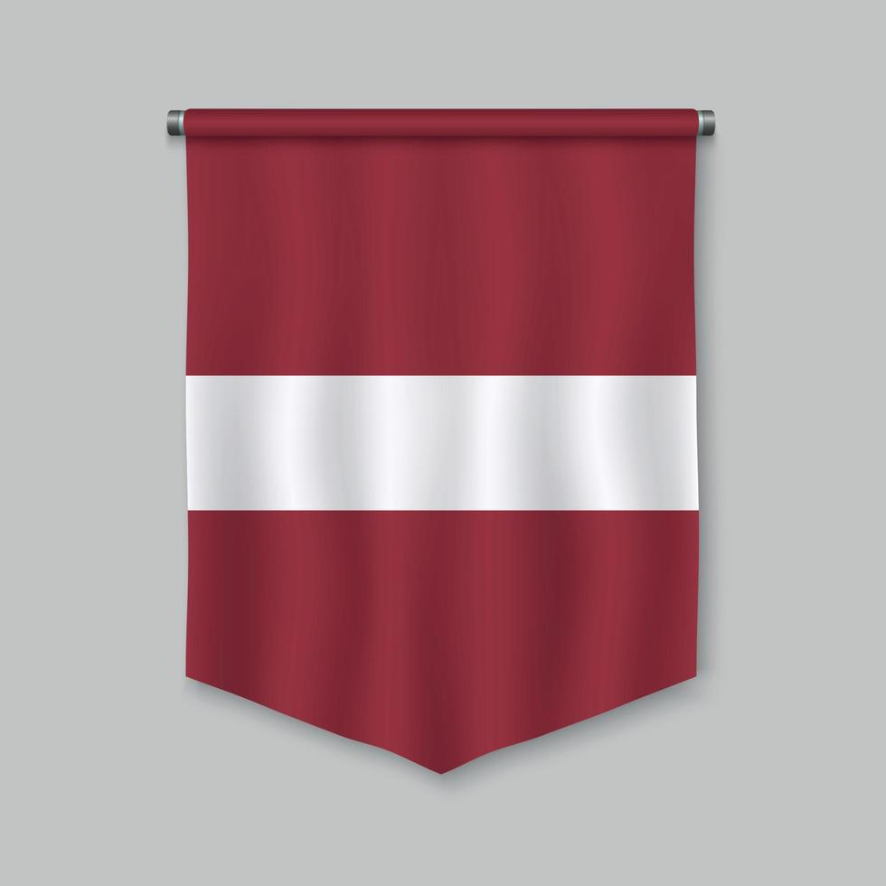 pennant with flag vector