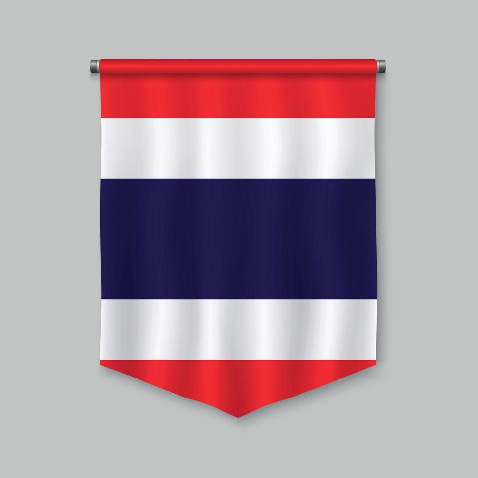 pennant with flag vector