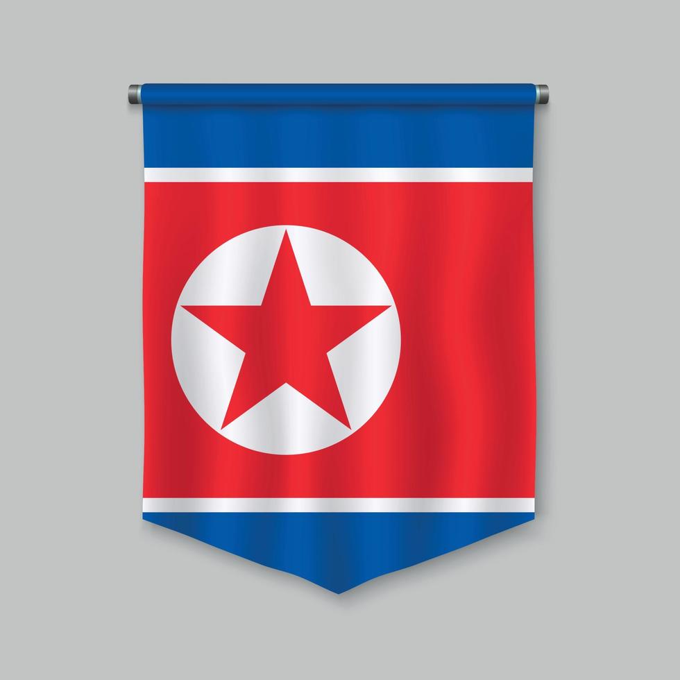 pennant with flag vector