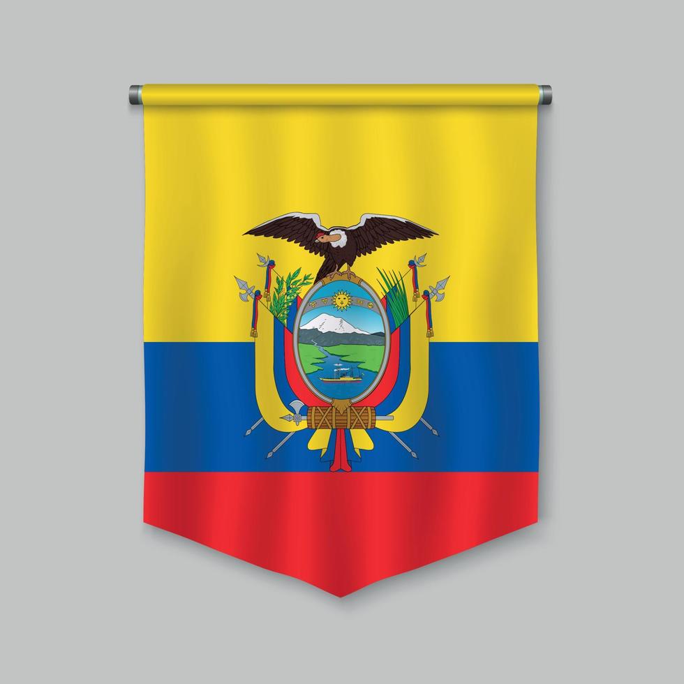 banderín con bandera vector