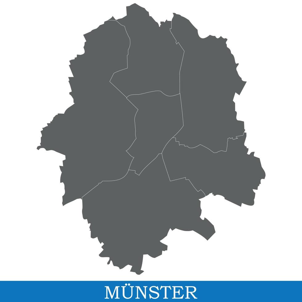 mapa de alta calidad de la ciudad de alemania vector