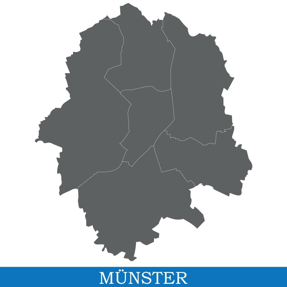 High Quality map city of Germany vector