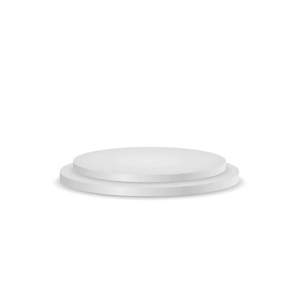 Round podium isolated vector