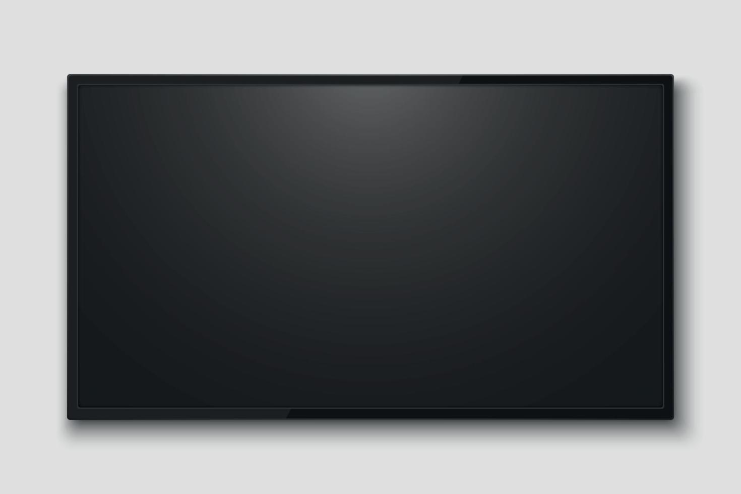 Realistic TV screen. vector