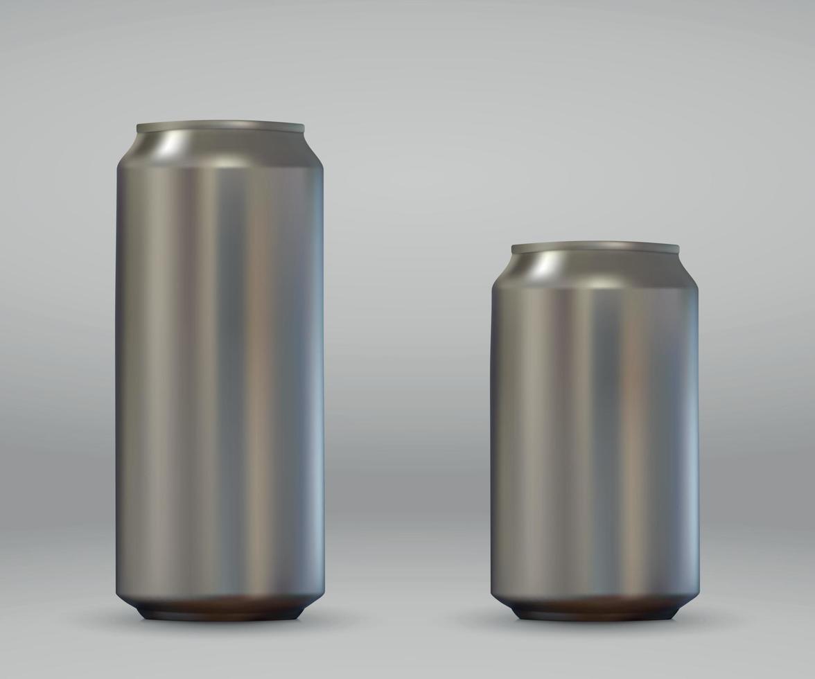 realistic aluminium can vector