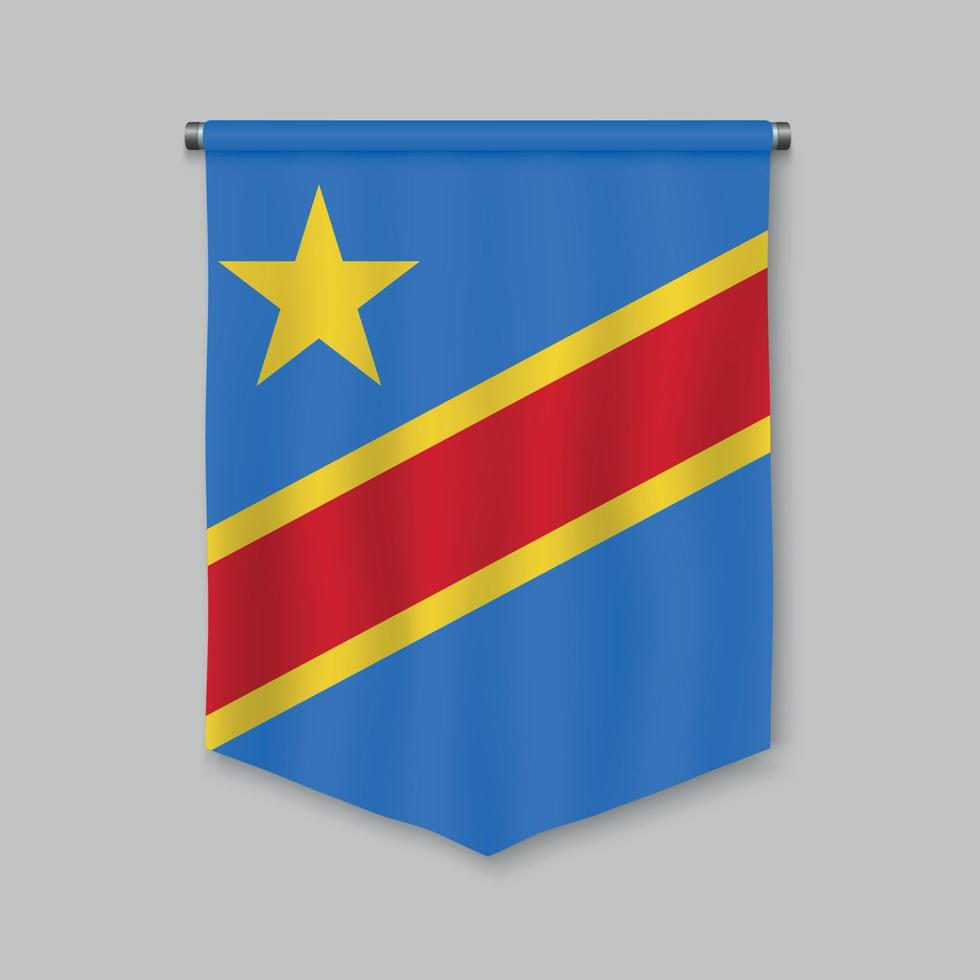 pennant with flag vector