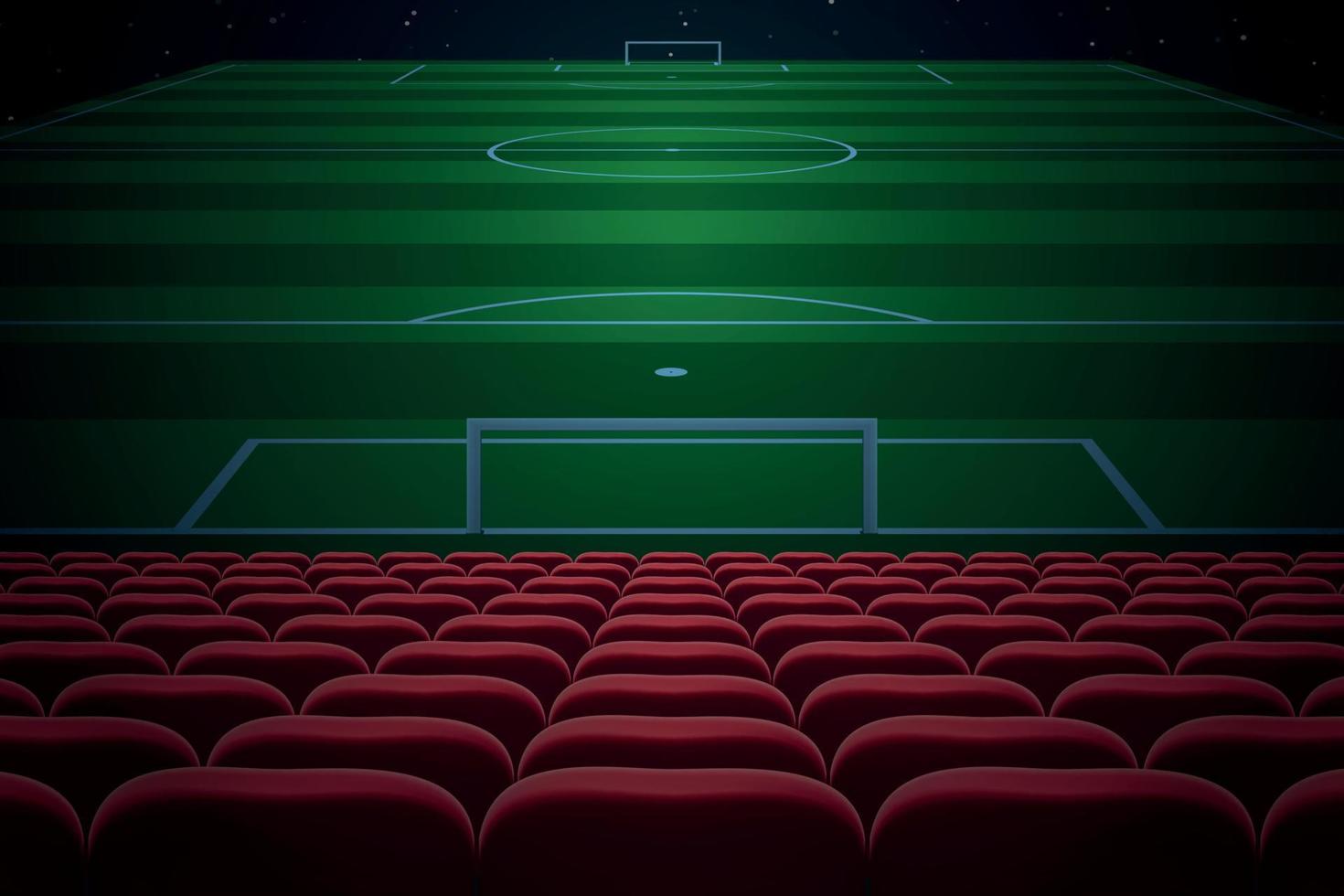 Rows of red seats vector