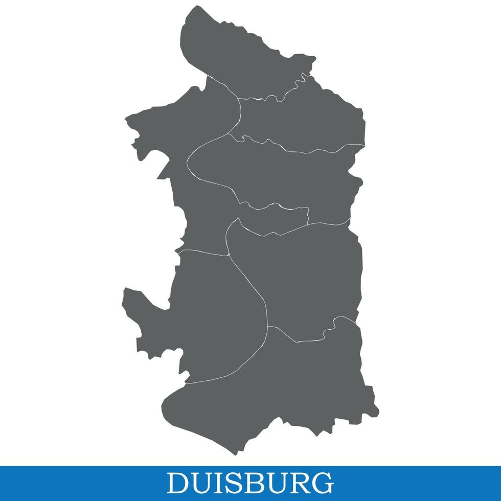 High Quality map city of Germany vector