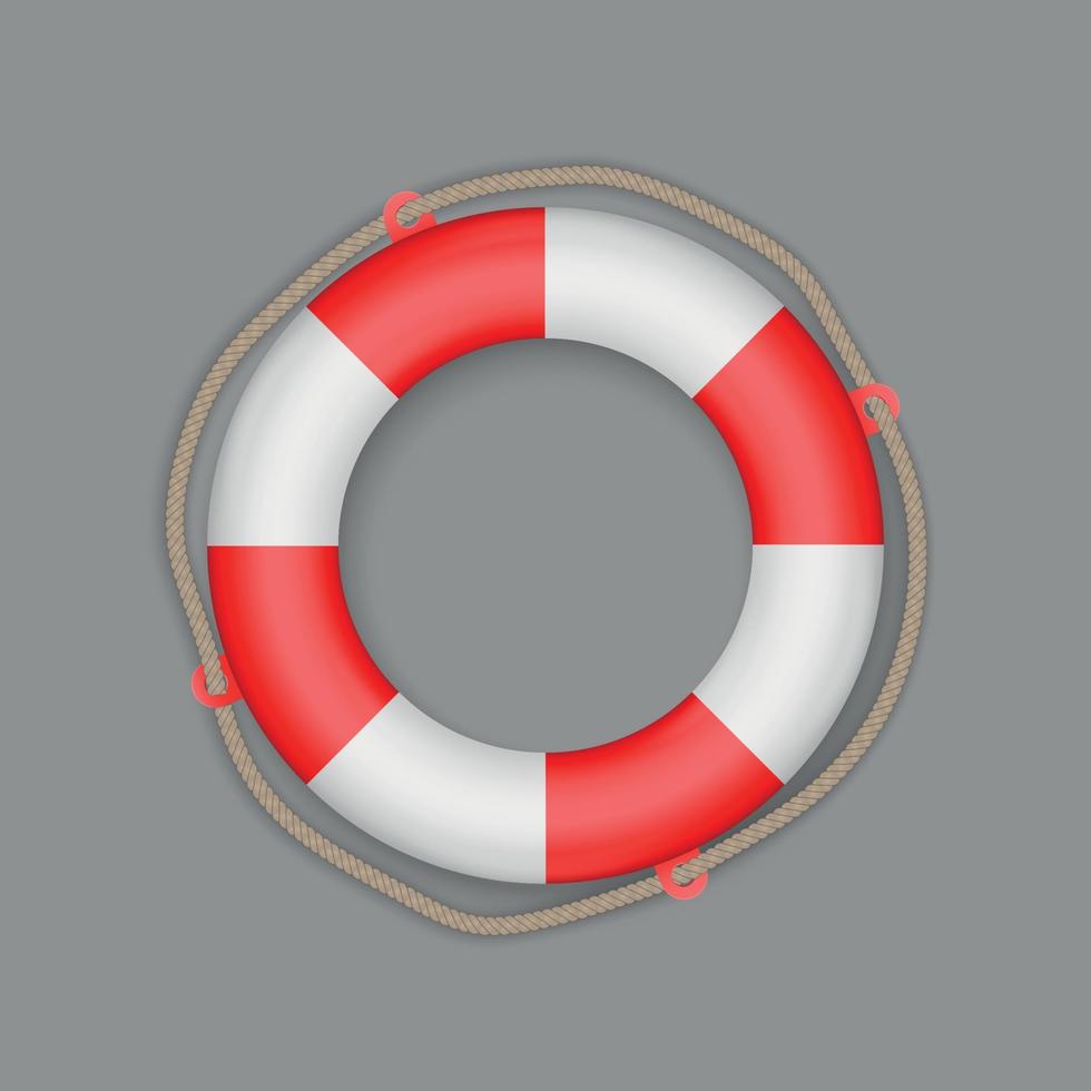 life buoy with rope vector