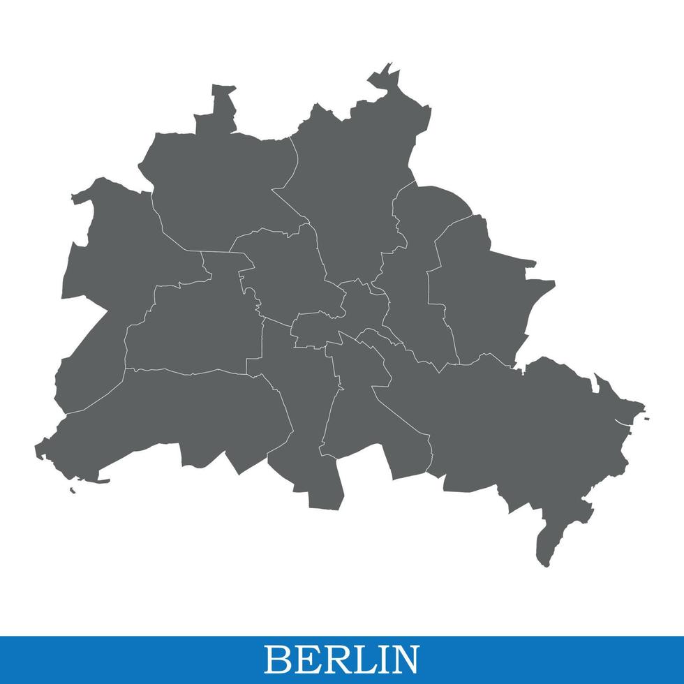 High Quality map city of Germany vector