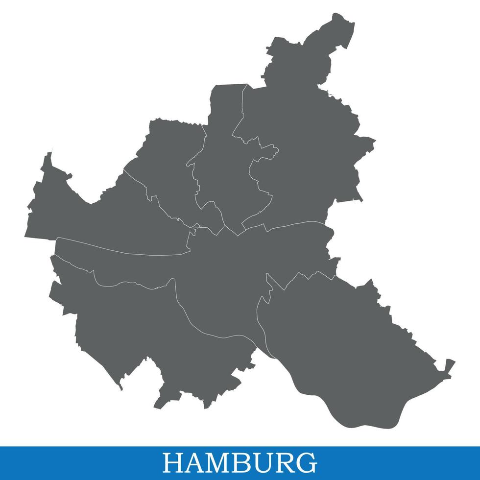 High Quality map city of Germany vector