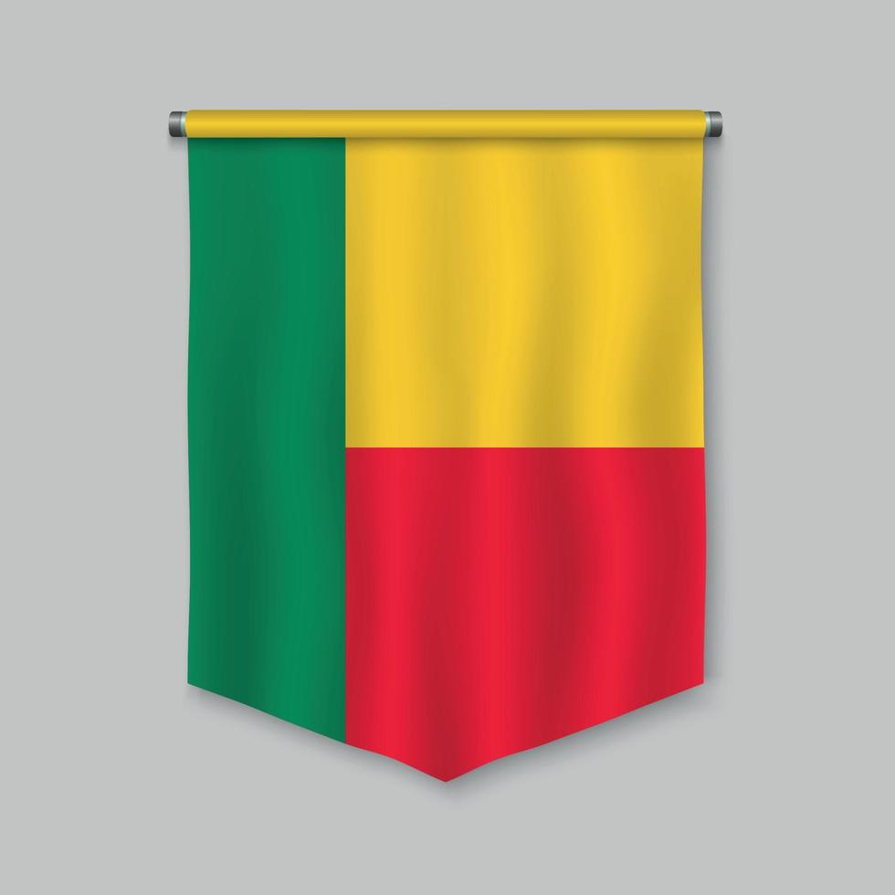 pennant with flag vector
