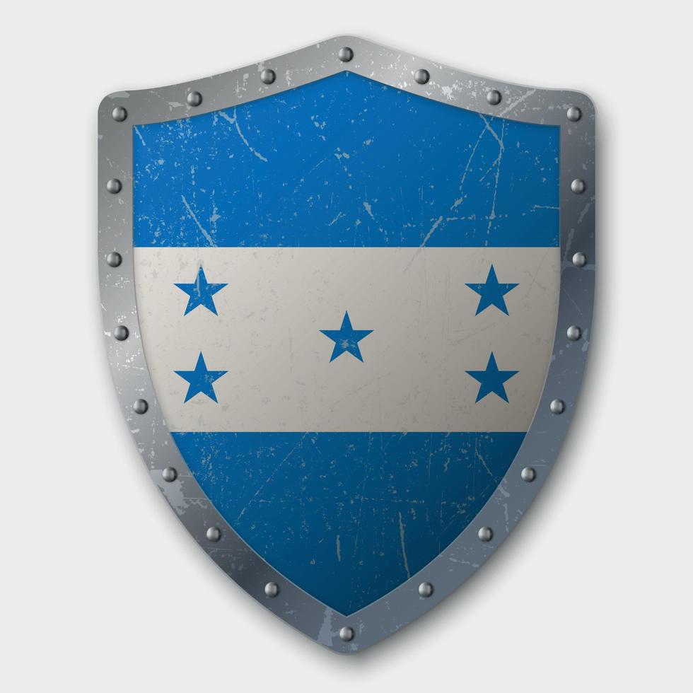 Old Shield with Flag vector
