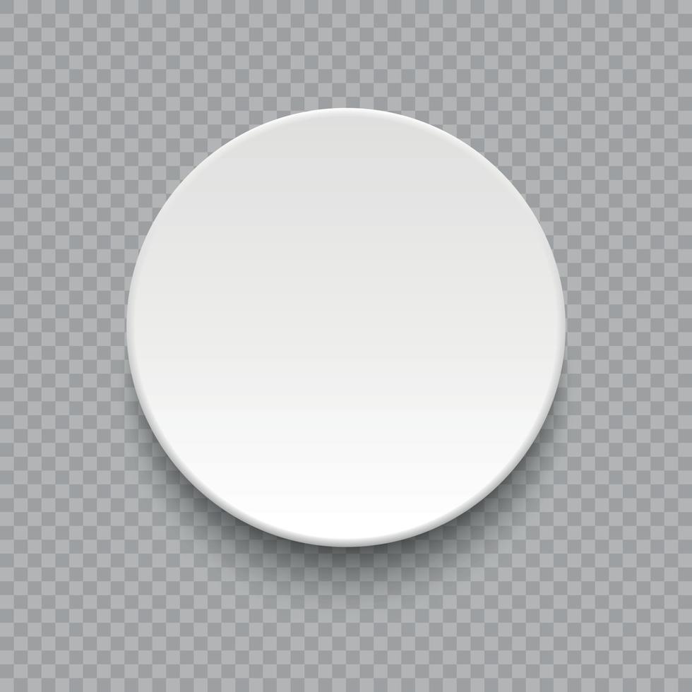 round empty plate vector