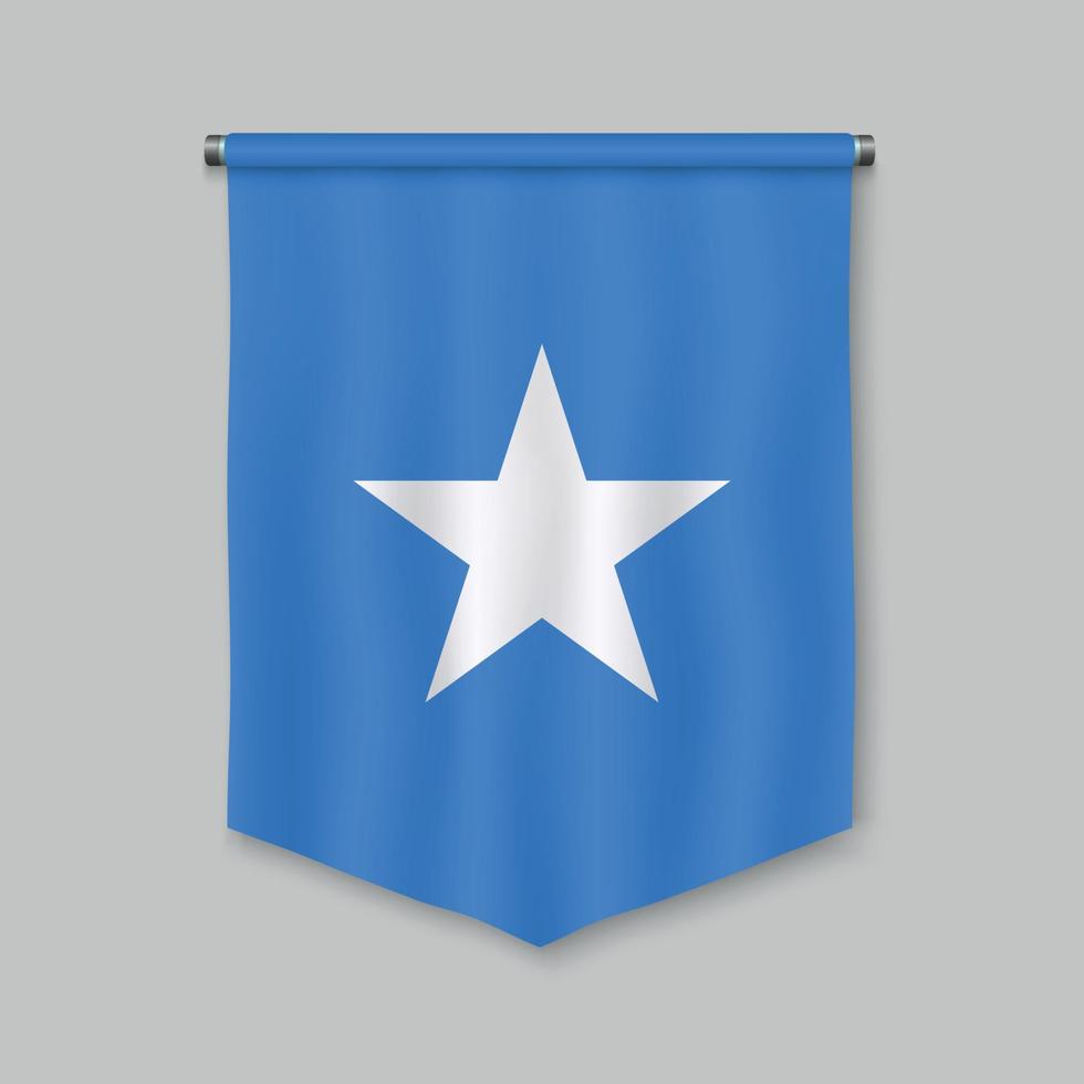 pennant with flag vector