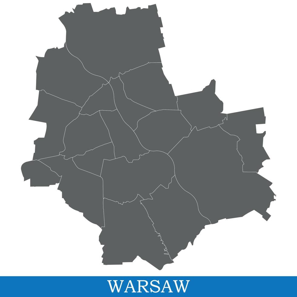 High Quality map of  city vector