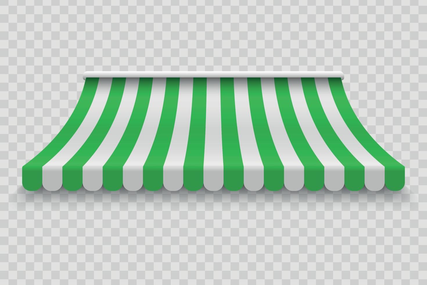Realistic outdoor awning vector