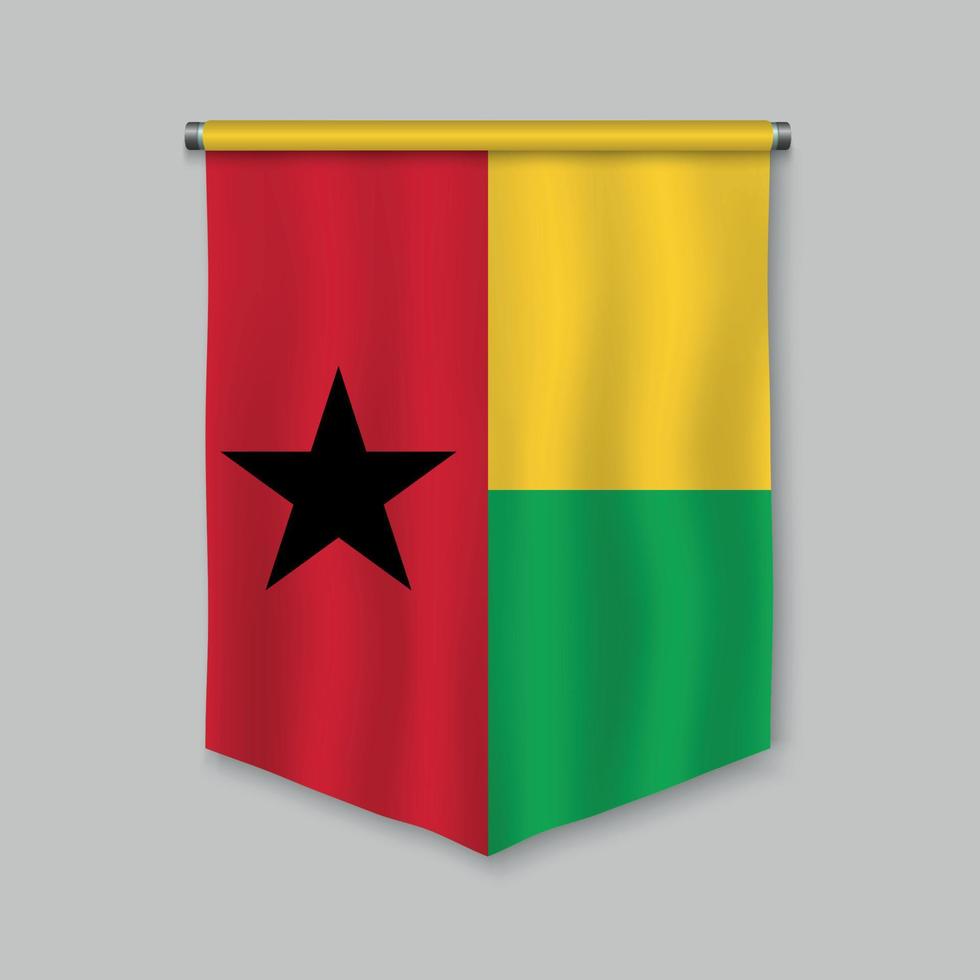 pennant with flag vector
