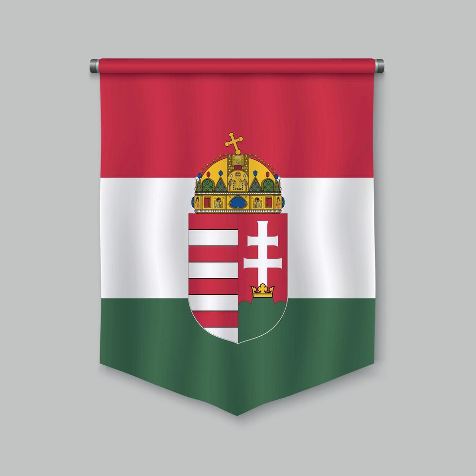 pennant with flag vector