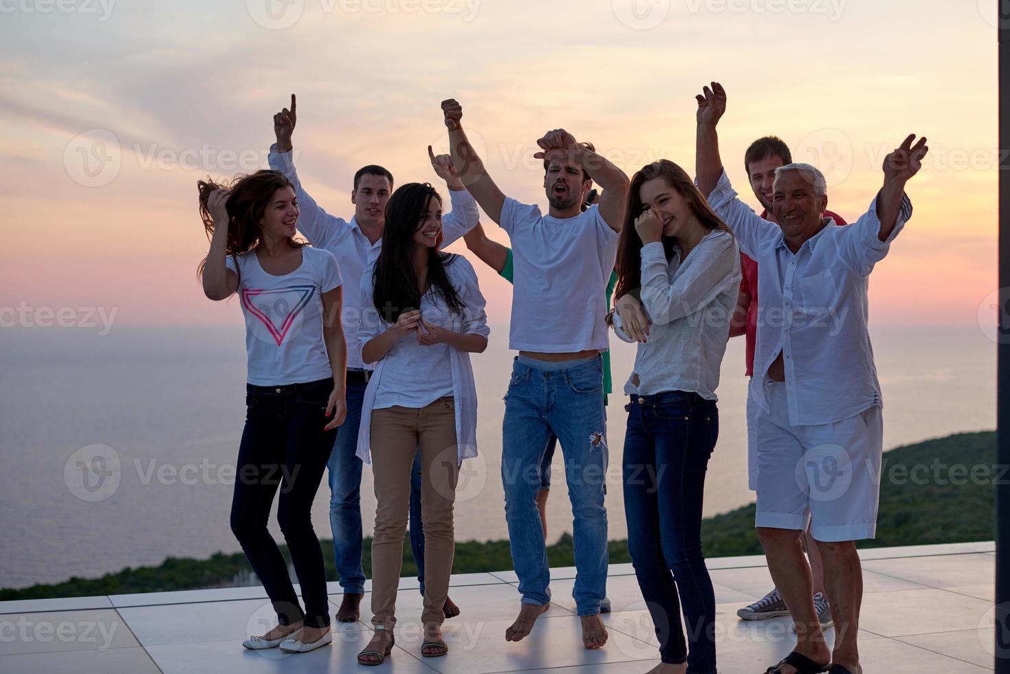 party people  on sunset photo