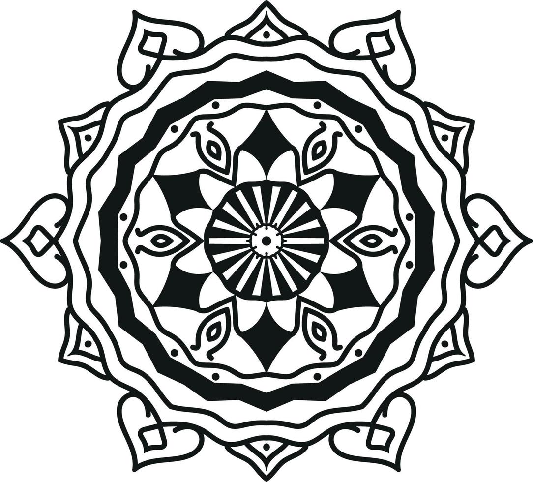 colección de formas vectoriales de estilo mandala vector