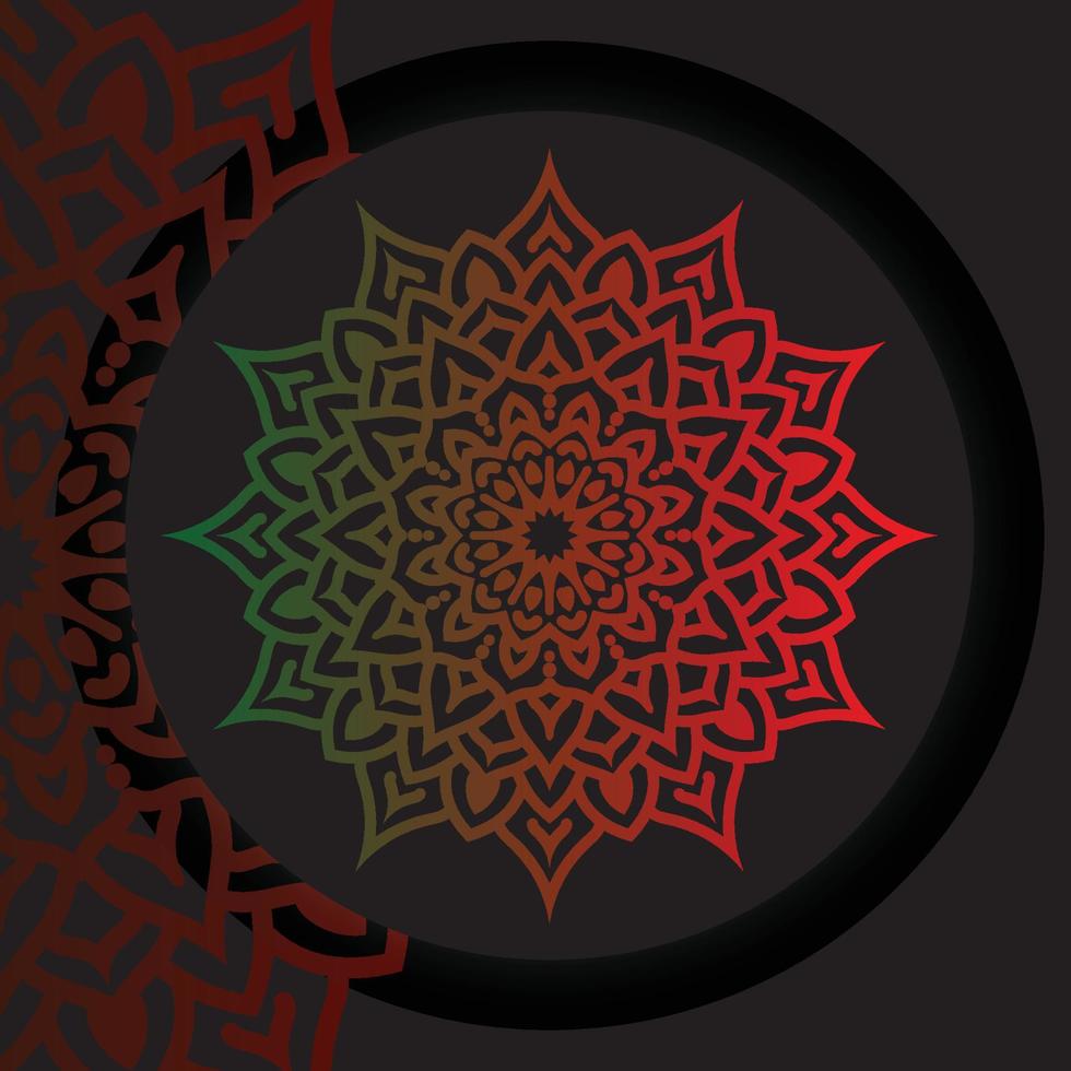 fondo de mandala con hermoso diseño vector