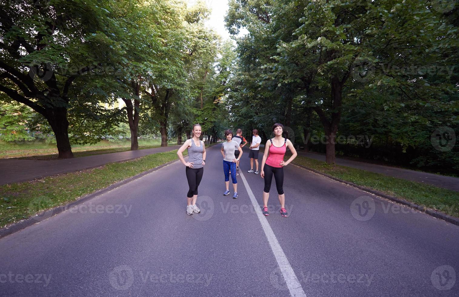 people group jogging photo