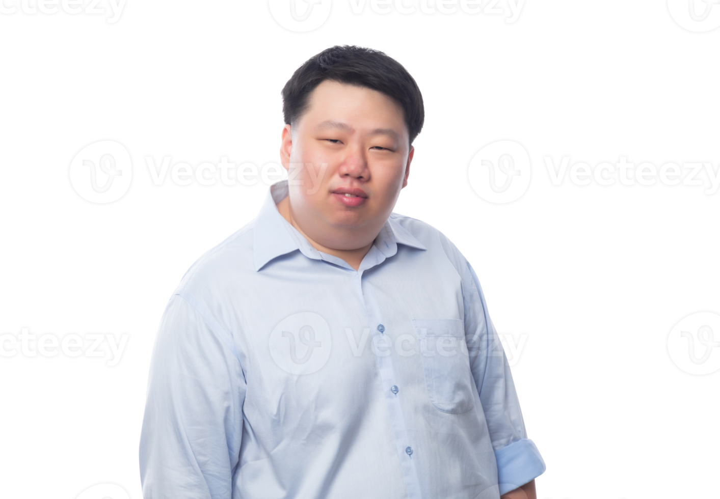 Asian business fat man, Png file