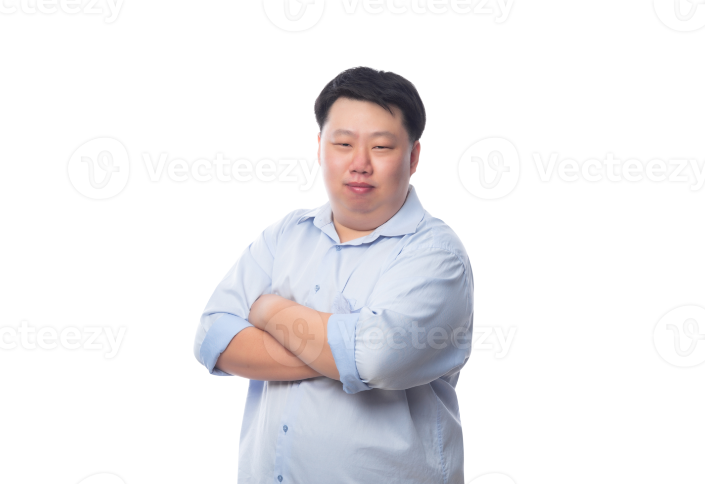 Asian business fat man, Png file