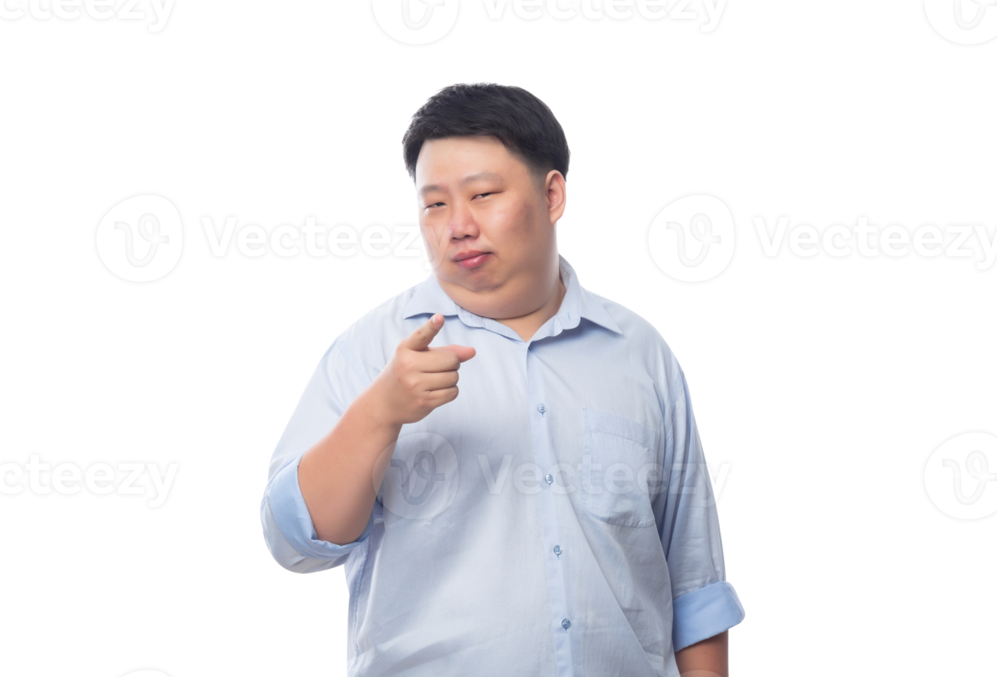 Asian business fat man, Png file
