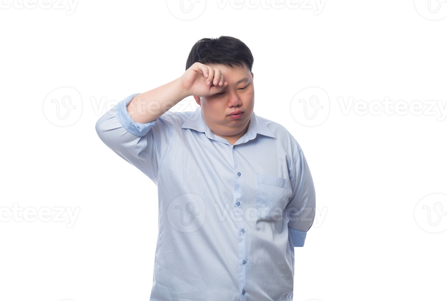 Asian business fat man, Png file