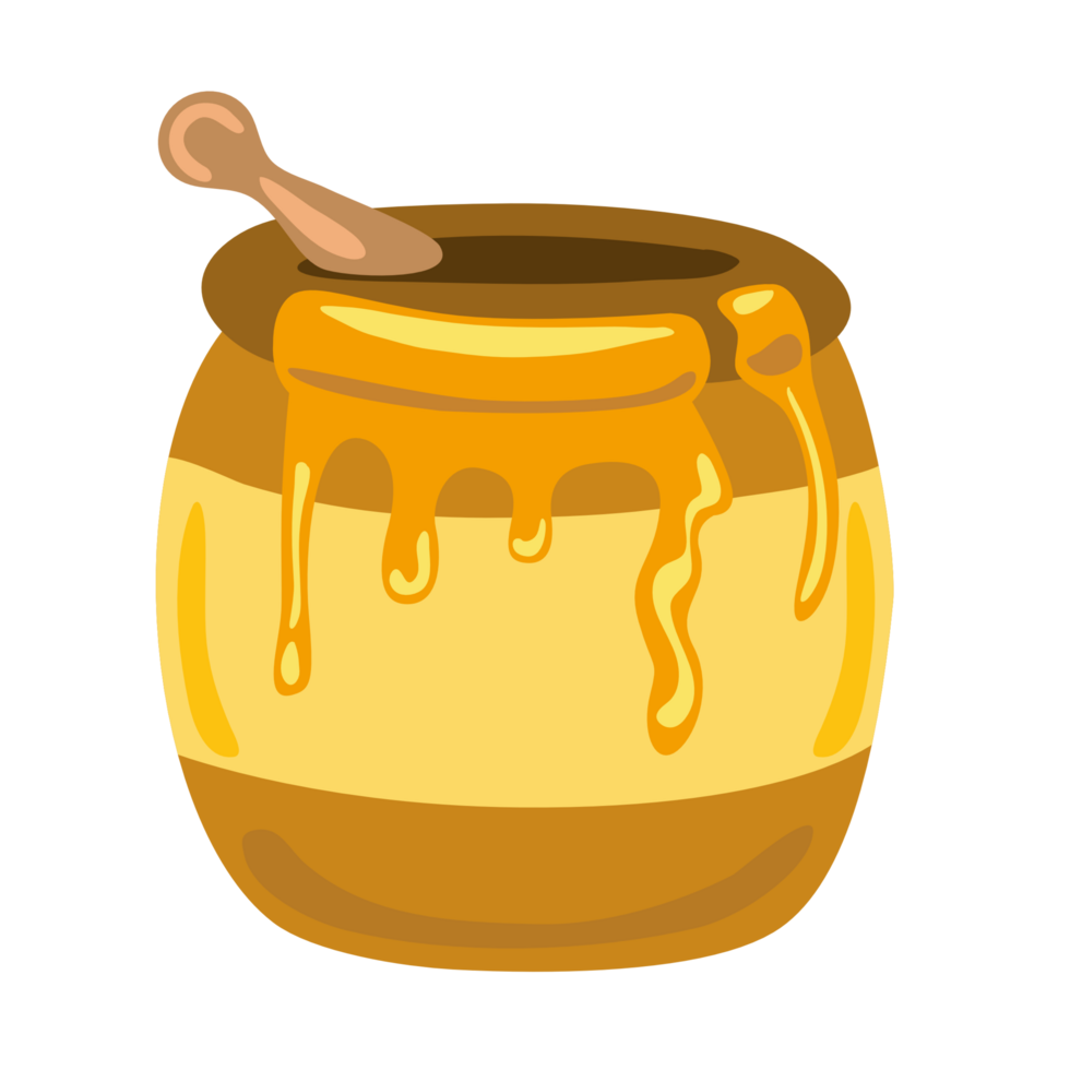 Yellow honey jar PNG file