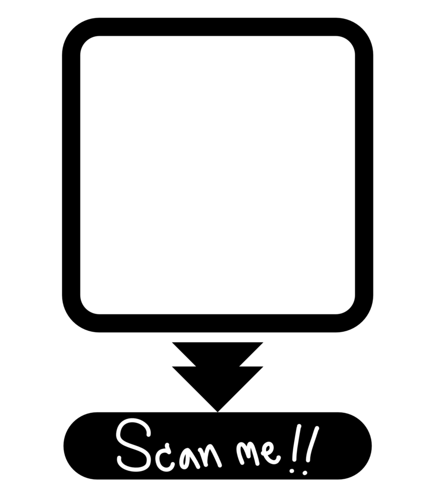 black qr code scan PNG