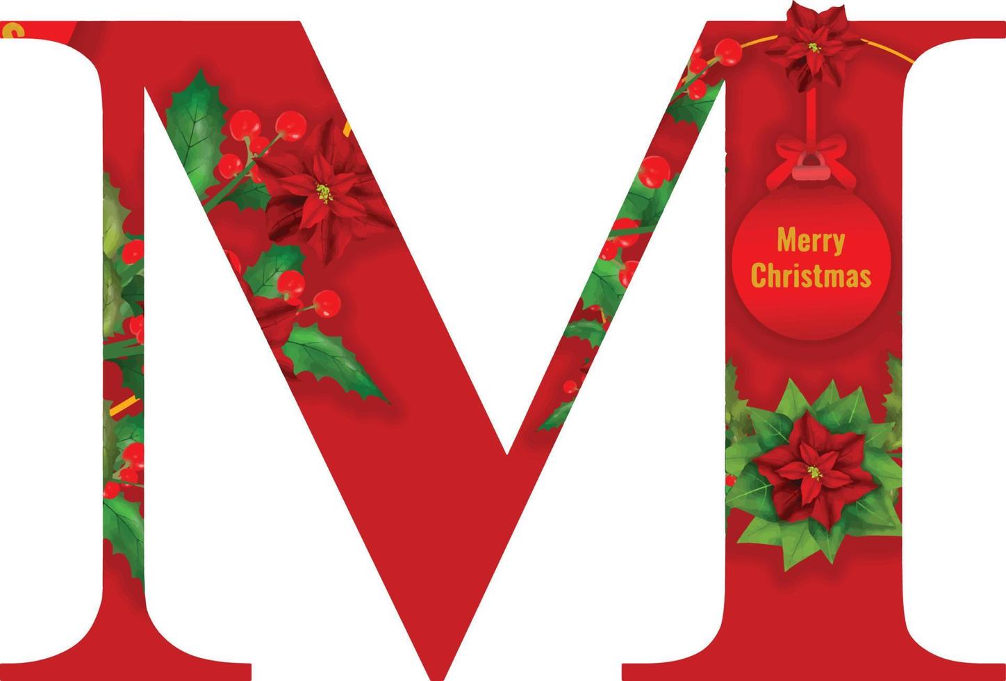 Christmas alphabet illustration is perfect for any project packaging, stationery, mugs, bags,  Pillows, T Shirts, invitation cards etc. whatever you want. vector