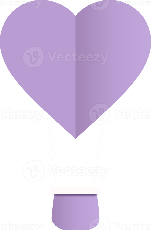 viola cuore caldo aria Palloncino carta tagliare, cuore sagomato caldo aria Palloncino png