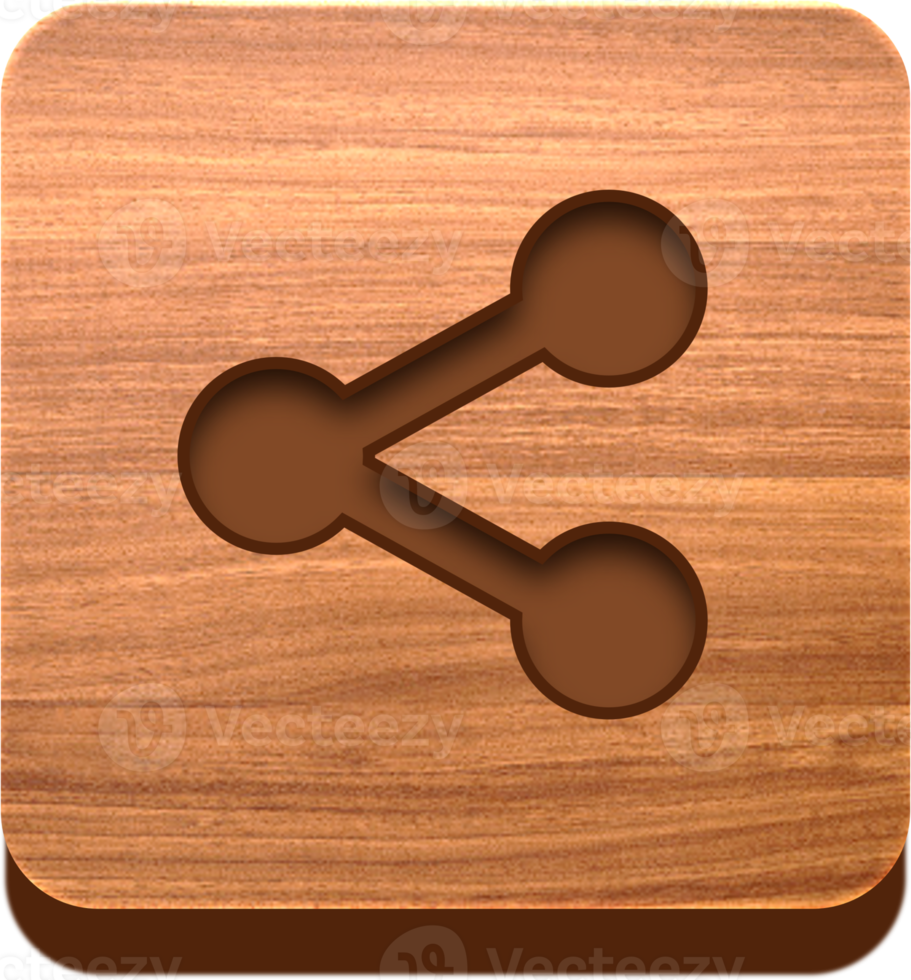 houten delen knop, houten icoon png