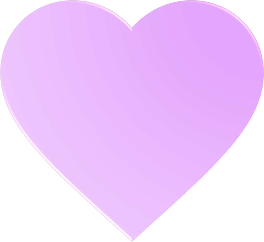 coeur dégradé violet, bouton coeur dégradé png