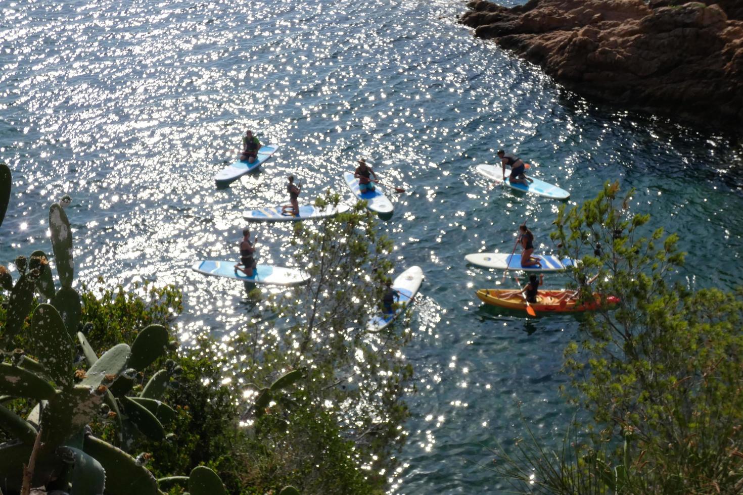 View of the Catalan Costa Brava, Sant Feliu de Guixols, Spain photo