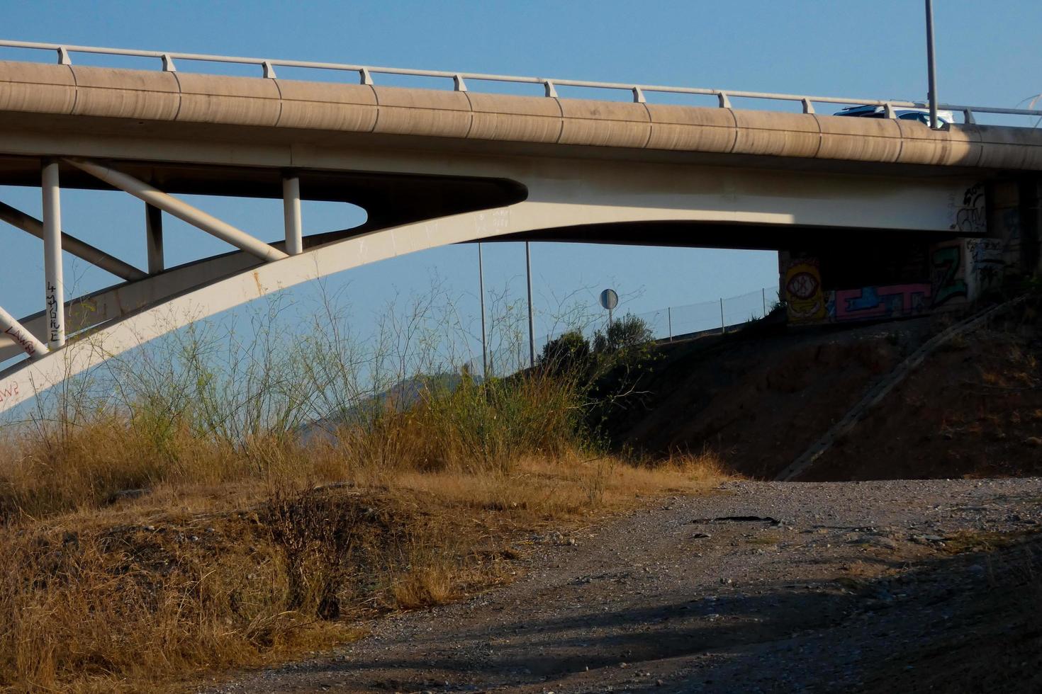 Modern river bridge, an engineering feat that thousands of vehicles pass over daily photo