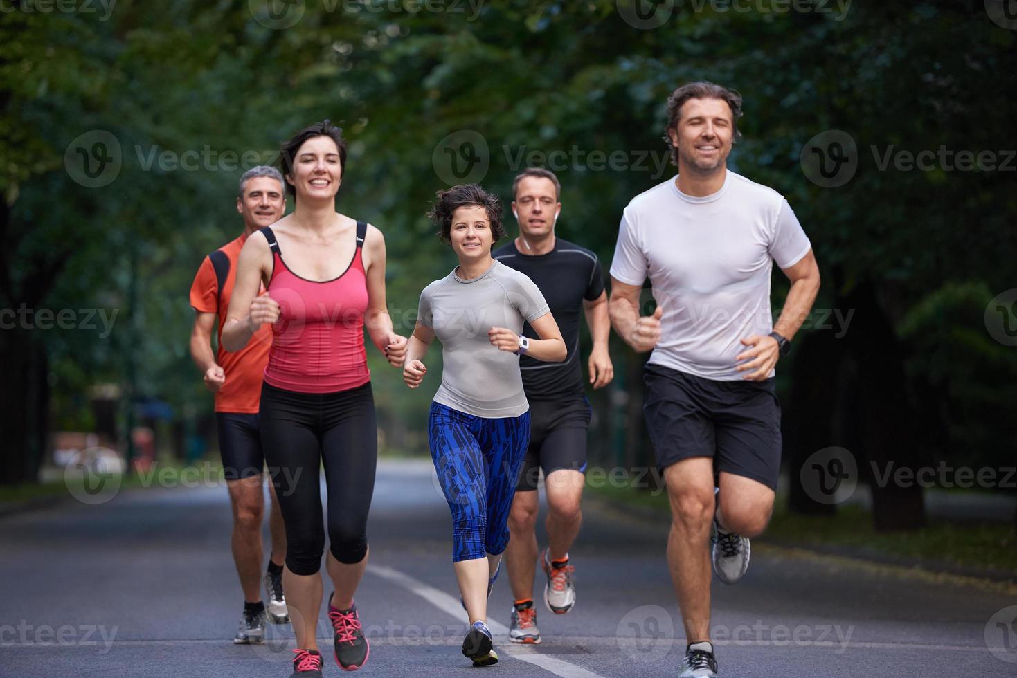 people group jogging photo